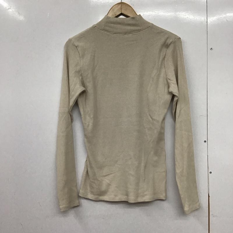 ザラ ZARA カットソー 長袖 長袖カットソー リブカットソー L 無地 アイボリー / アイボリー /  レディース USED 古着 中古 10145429