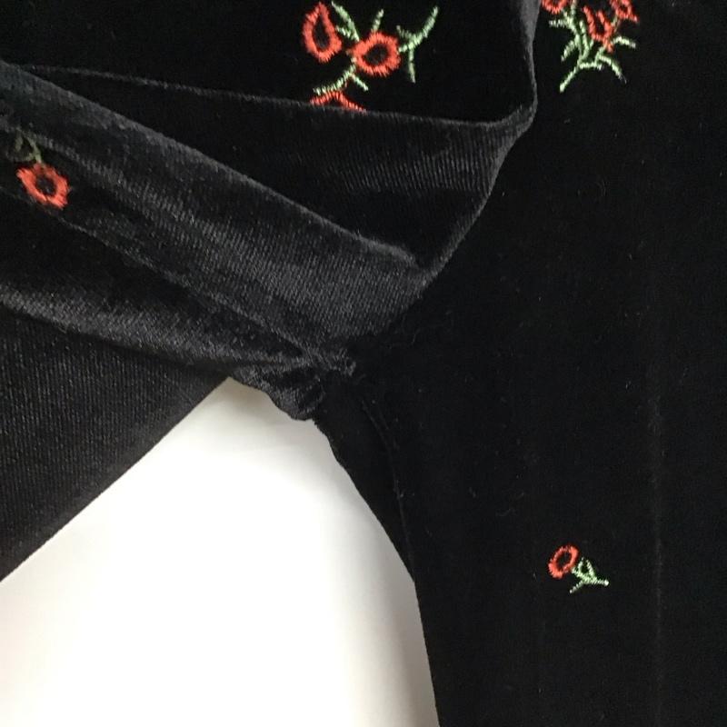 ローリーズファーム LOWRYS FARM ボトムス ボトムス ベロア FREE 刺繍 黒 / ブラック /  レディース USED 古着 中古 10143752