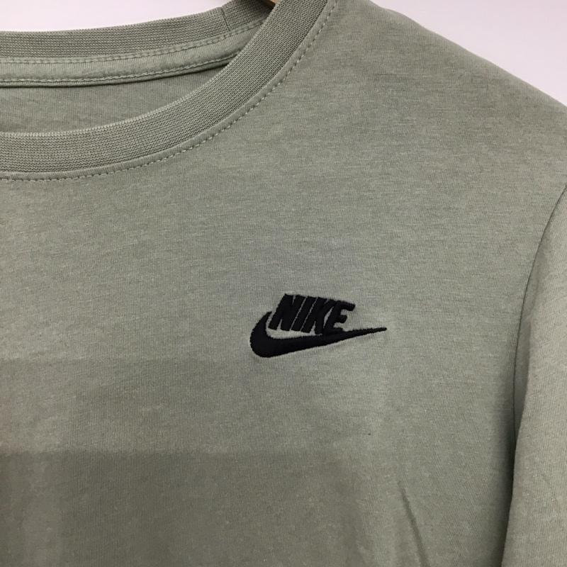 ナイキ NIKE Tシャツ 長袖 HF0781-370 M 無地 X ロゴ、文字 カーキ / カーキ /  レディース USED 古着 中古 10150844