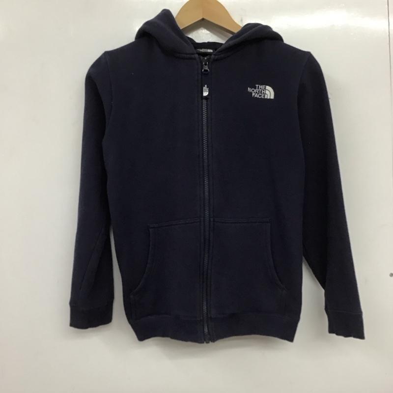 ザノースフェイス THE NORTH FACE パーカー 長袖 ジップパーカー 150cm 無地 紺 / ネイビー /  ボーイズ USED 古着 中古 10140369