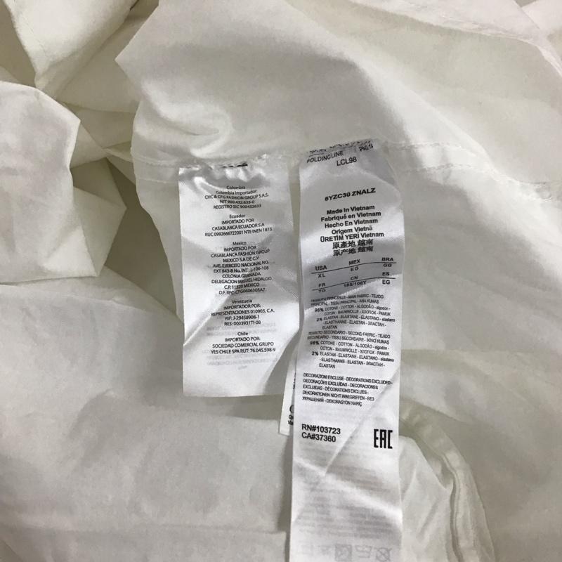 アルマーニエクスチェンジ ARMANI EXCHANGE シャツ、ブラウス 長袖 ジップアップシャツ 長袖シャツ カジュアルシャツ XL 無地 白 / ホワイト /  メンズ USED 古着 中古 10118077