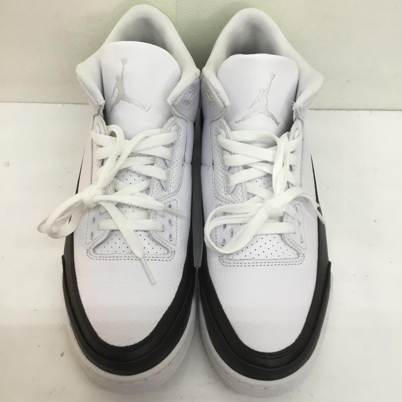 ナイキ NIKE スニーカー スニーカー FRAGMENT フラグメント AIR JORDAN 3 RETRO SP エア ジョーダン 3 レトロ SP DA3595-100 28.5cm ロゴ、文字 白 / ホワイト / X 黒 / ブラック /  メンズ USED 古着 中古 10107070