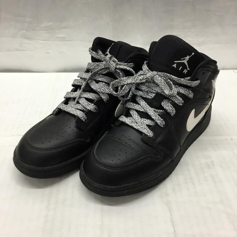 ナイキ NIKE スニーカー スニーカー 554725-049 AIR JORDAN 1 MID BG 22.5cm 22.5cm ロゴ、文字 黒 / ブラック /  レディース USED 古着 中古 10118936