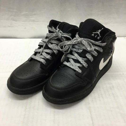 ナイキ NIKE スニーカー スニーカー 554725-049 AIR JORDAN 1 MID BG 22.5cm 22.5cm ロゴ、文字 黒 / ブラック /  レディース USED 古着 中古 10118936