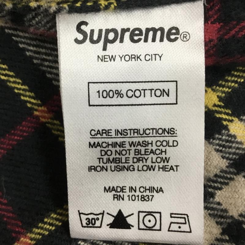 シュプリーム Supreme シャツ、ブラウス 長袖 L チェック 黒 / ブラック /  メンズ USED 古着 中古 10129328