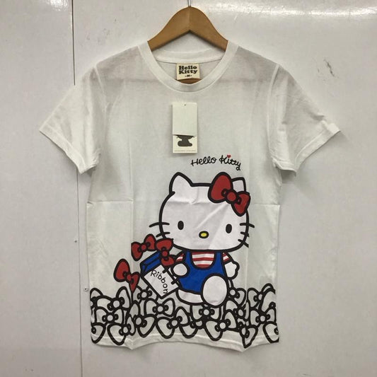古着 USED Tシャツ 半袖 ハローキティ M ロゴ、文字 X プリント 白 / ホワイト /  レディース USED 古着 中古 10147664