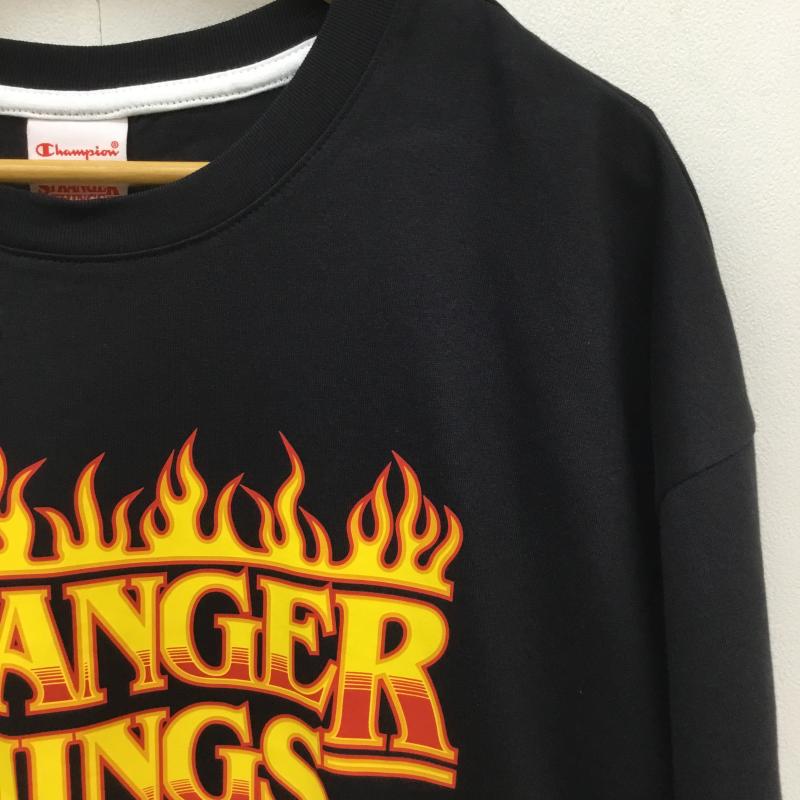 チャンピオン Champion Tシャツ 半袖 XXL プリント 黒 / ブラック /  メンズ USED 古着 中古 10110357