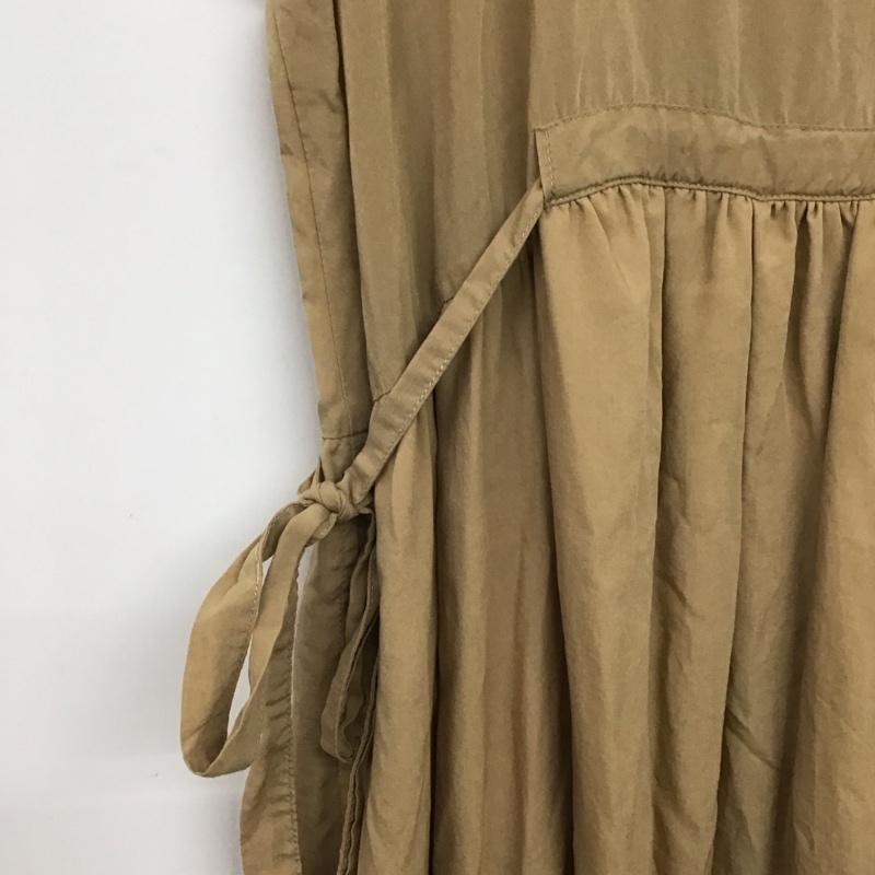 ミルクフェド MILKFED. ワンピース ロングスカート 半袖ロングワンピース シャツワンピース フロントボタン ONE SIZE 無地 ベージュ / ベージュ /  レディース USED 古着 中古 10141314