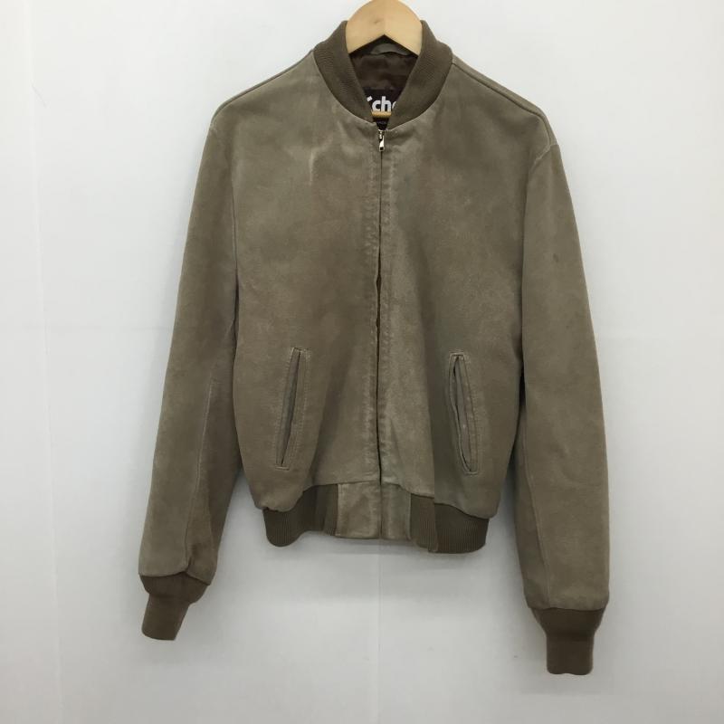 ショット schott ジャケット、上着 レザージャケット スウェード　レザージャケット 38 無地 ベージュ / ベージュ / X 茶 / ブラウン /  メンズ USED 古着 中古 10138775