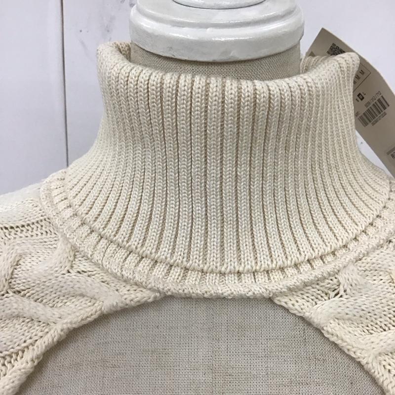 ザラ ZARA ニット、セーター 長袖 M 無地 オフホワイト / オフホワイト /  レディース USED 古着 中古 10120345