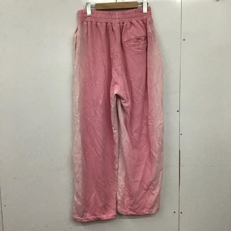 ナインティナインティ 9090 パンツ ワークパンツ、ペインターパンツ スウェットパンツ ワイドパンツ カジュアルパンツ M ロゴ、文字 桃 / ピンク /  メンズ USED 古着 中古 10151168