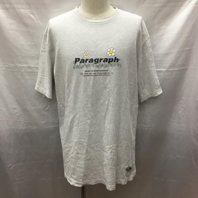 パラグラフ Paragraph Tシャツ 半袖 半袖カットソー プリントTシャツ クルーネックカットソー プリント 灰 / グレー /  メンズ USED 古着 中古 10118634