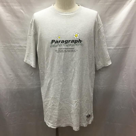 パラグラフ Paragraph Tシャツ 半袖 半袖カットソー プリントTシャツ クルーネックカットソー プリント 灰 / グレー /  メンズ USED 古着 中古 10118634