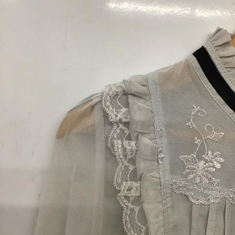 アクシーズファム axes femme シャツ、ブラウス 長袖 M 無地 灰 / グレー /  レディース USED 古着 中古 10150997