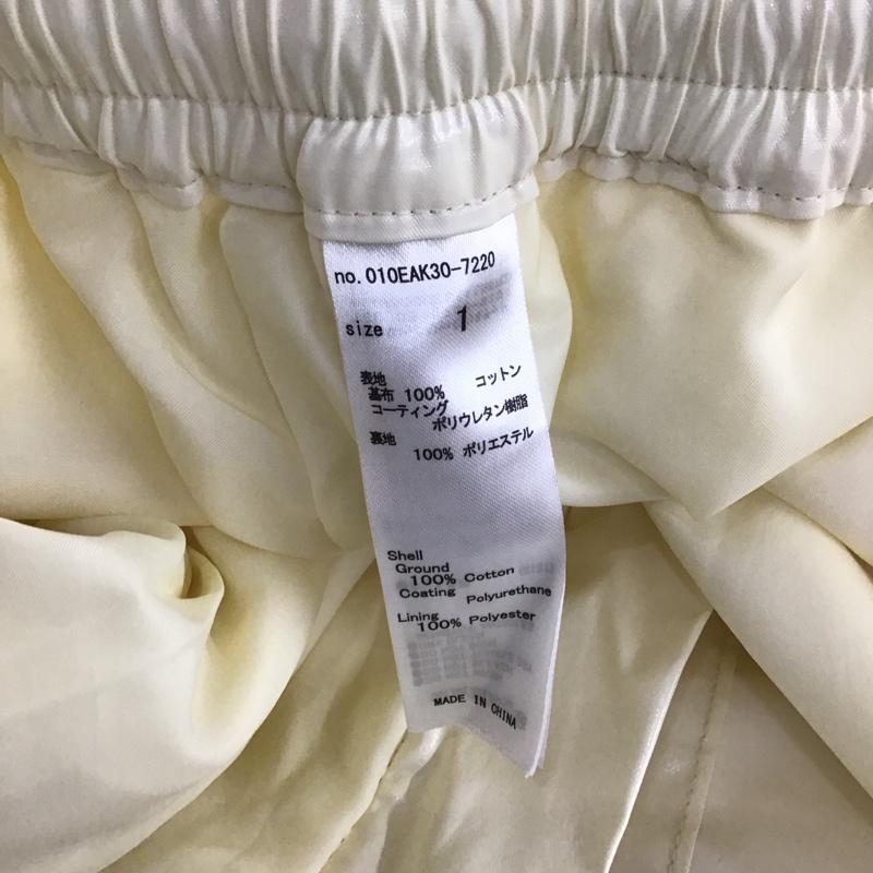 マウジー MOUSSY ボトムス ボトムス 010EAK30-7220 LAMINATE DRAWSTRING PT ドローストリングパンツ 1 無地 アイボリー / アイボリー /  レディース USED 古着 中古 10107947