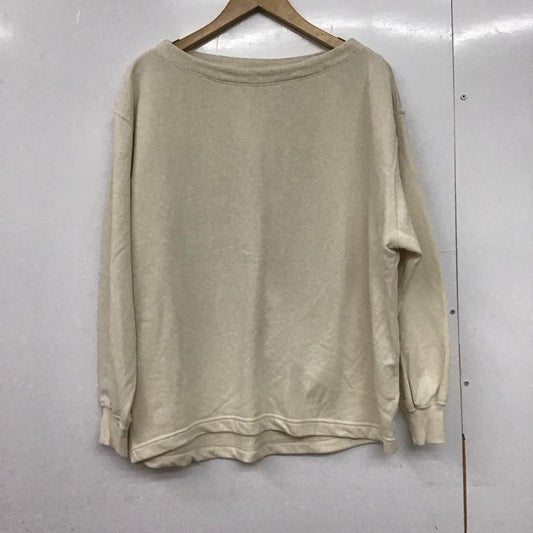 スタディオクリップ studio CLIP トレーナー 長袖 長袖トレーナー スウェット ワイドネック プルオーバー L 無地 アイボリー / アイボリー /  レディース USED 古着 中古 10145121