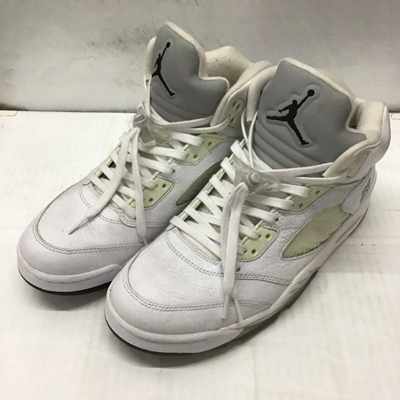 ナイキ NIKE スニーカー スニーカー 136027-130 AIR JORDAN 5 RETRO 28cm 28.0cm ワンポイント 白 / ホワイト /  メンズ USED 古着 中古 10114272