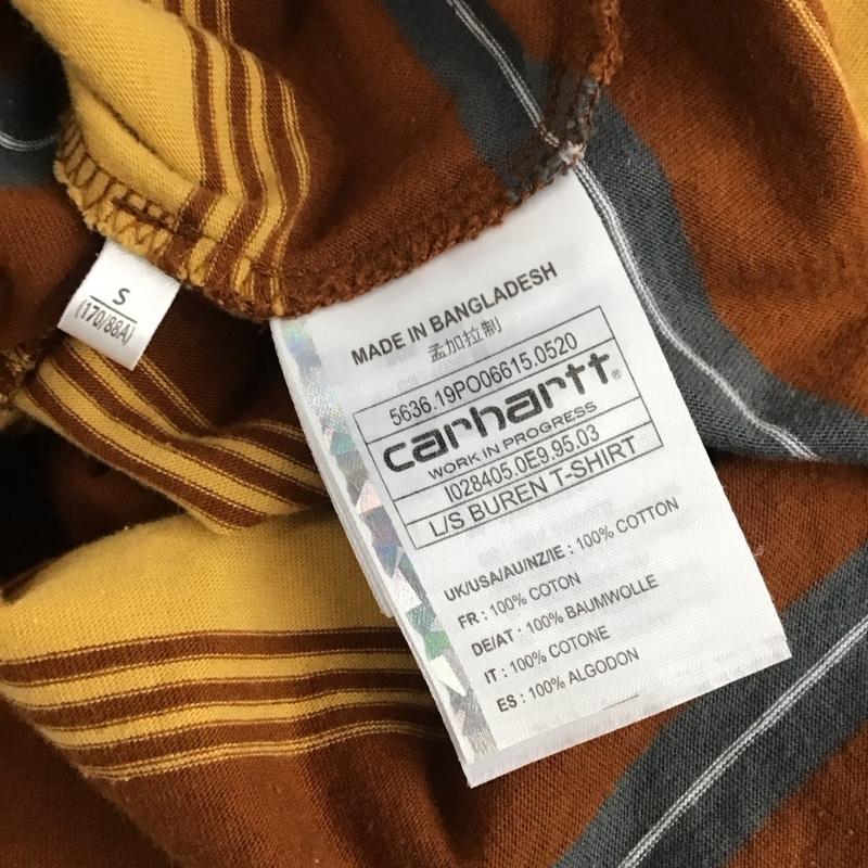 カーハート Carhartt Tシャツ 長袖 ボーダー S ボーダー柄 マルチカラー / マルチカラー /  メンズ USED 古着 中古 10108168