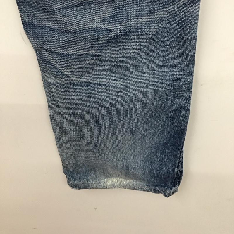 ウエアハウス WAREHOUSE パンツ デニム、ジーンズ デニムパンツ ストレートパンツ ワイドパンツ ダメージ加工 30インチ 無地 インディゴ / インディゴ /  メンズ USED 古着 中古 10109943