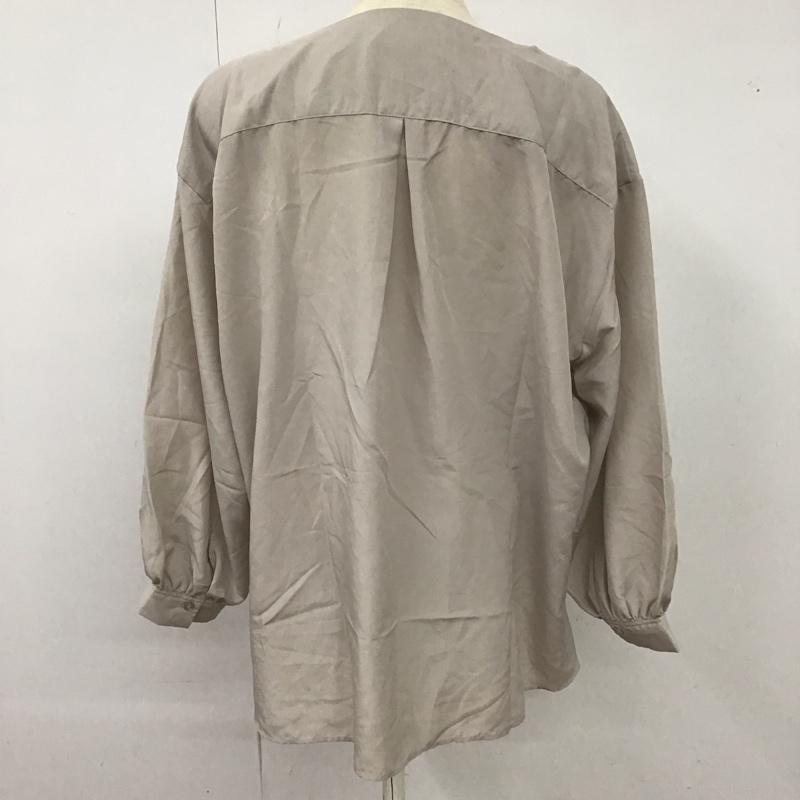 レプシィム LEPSIM カットソー 長袖 長袖カットソー 無地カットソー Vネック L 無地 灰 / グレー /  レディース USED 古着 中古 10126892