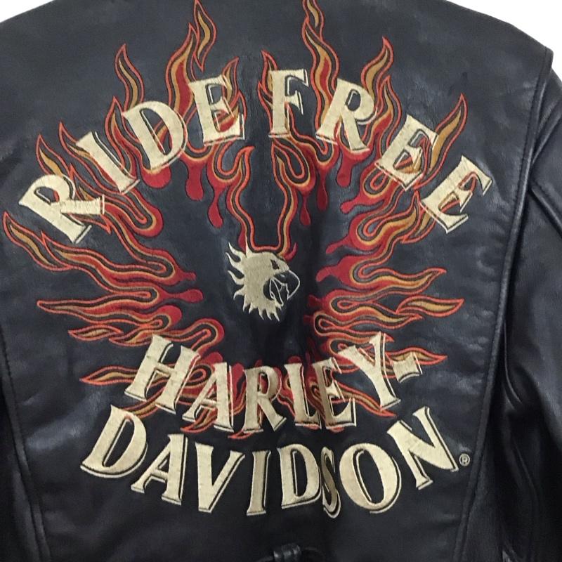 ハーレーダビッドソン Harley-Davidson ジャケット、上着 ジャケット、ブレザー レザージャケット ジップアップジャケット アウター ライダースジャケット M ロゴ、文字 黒 / ブラック /  メンズ USED 古着 中古 10137529