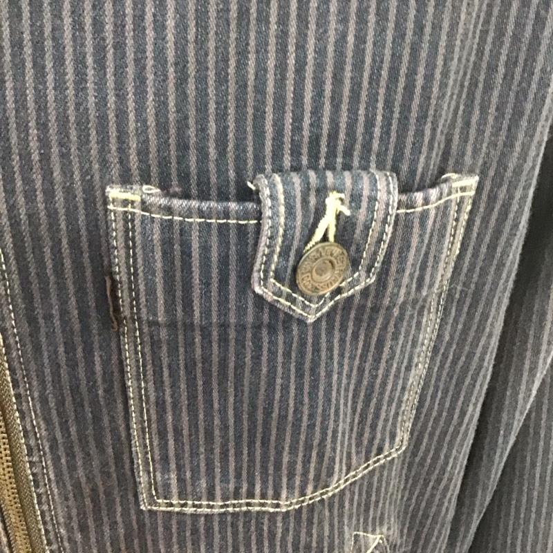 リーバイストラウスアンドコー Levi Strauss & co. ジャケット、上着 ジャンパー、ブルゾン ジップアップデニムジャケット カラージャケット ストライプジャケット ラグラン M ストライプ 紫 / パープル / X 紺 / ネイビー /  メンズ USED 古着 中古 10106785