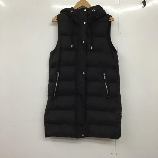ザラ ZARA ベスト ベスト ジップアップベスト ノースリーブカットソー アウター ダウンベスト S 無地 黒 / ブラック /  レディース USED 古着 中古 10144291