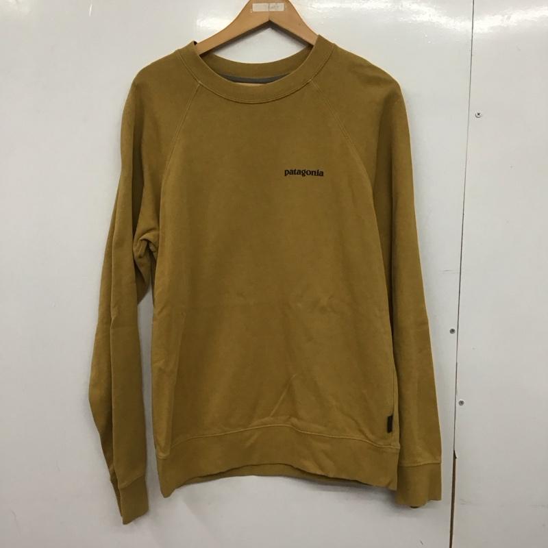 パタゴニア patagonia トレーナー 長袖 長袖トレーナー スウェット クルーネック プルオーバー XS ロゴ、文字 マスタード / マスタード /  メンズ USED 古着 中古 10146777
