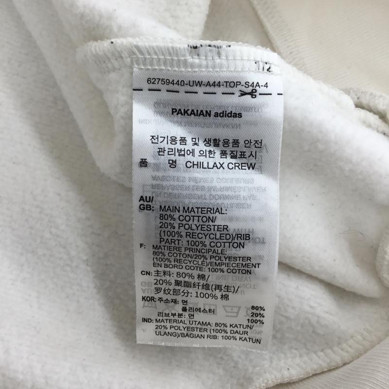アディダス adidas トレーナー 長袖 JL8384 M ロゴ、文字 白 / ホワイト /  メンズ USED 古着 中古 10138295