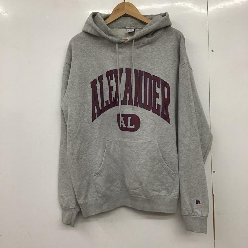 ラッセルアスレティック Russell Athletic パーカー 長袖 長袖パーカー プルオーバーパーカー スウェット L ロゴ、文字 灰 / グレー /  メンズ USED 古着 中古 10149102