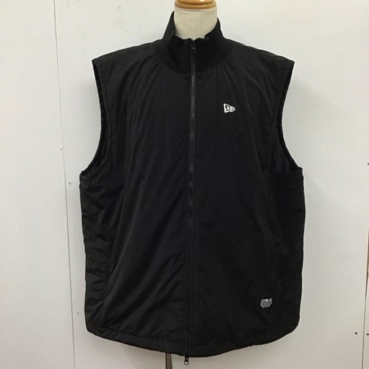 ニューエラ NEW ERA ベスト ベスト 中綿 フルジップ 5L ロゴ、文字 黒 / ブラック /  メンズ USED 古着 中古 10123208