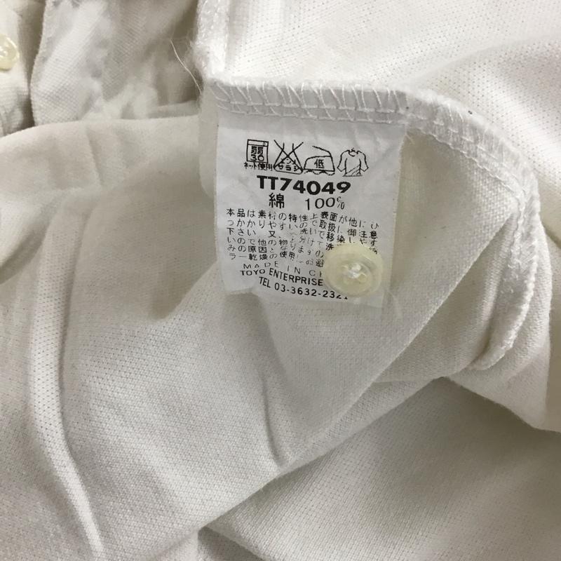 トウヨウエンタープライズ 東洋エンタープライズ ポロシャツ 半袖 半袖ポロシャツ カラーシャツ 半袖カットソー プリント 白 / ホワイト /  メンズ USED 古着 中古 10112816