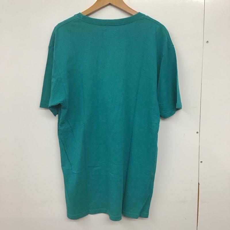 ステューシー STUSSY Tシャツ 半袖 半袖カットソー プリントTシャツ クルーネックカットソー L ロゴ、文字 青 / ブルー /  メンズ USED 古着 中古 10140312