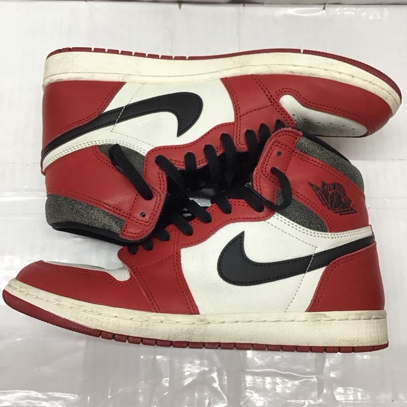 ナイキ NIKE スニーカー スニーカー DZ5485 612 AIR JORDAN 1 RETRO HIGH OG 28cm 箱有 28.0cm ロゴ、文字 白 / ホワイト / X 黒 / ブラック / X 赤 / レッド /  メンズ USED 古着 中古 10111763