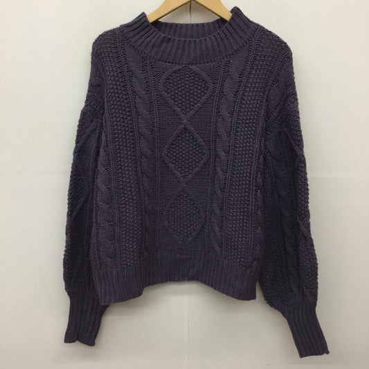 レイカズン Ray Cassin ニット、セーター 長袖 FREE 無地 紫 / パープル /  レディース USED 古着 中古 10144413