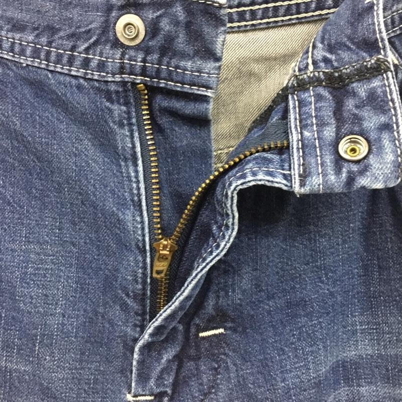 リー Lee パンツ デニム、ジーンズ 08288 ハーフパンツ ペインターパンツ 32 ロゴ、文字 青 / ブルー /  メンズ USED 古着 中古 10119852