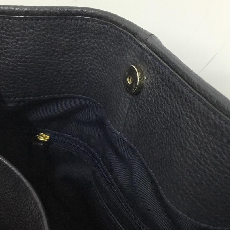 コーチ COACH トートバッグ トートバッグ F35723 レザー ロゴ、文字 紺 / ネイビー /  レディース USED 古着 中古 10141873