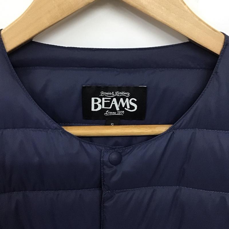 ビームス BEAMS ジャケット、上着 ジャケット、ブレザー 14f-bm052 ダウンジャケット アウター 前ボタン S 無地 紺 / ネイビー /  メンズ USED 古着 中古 10139448