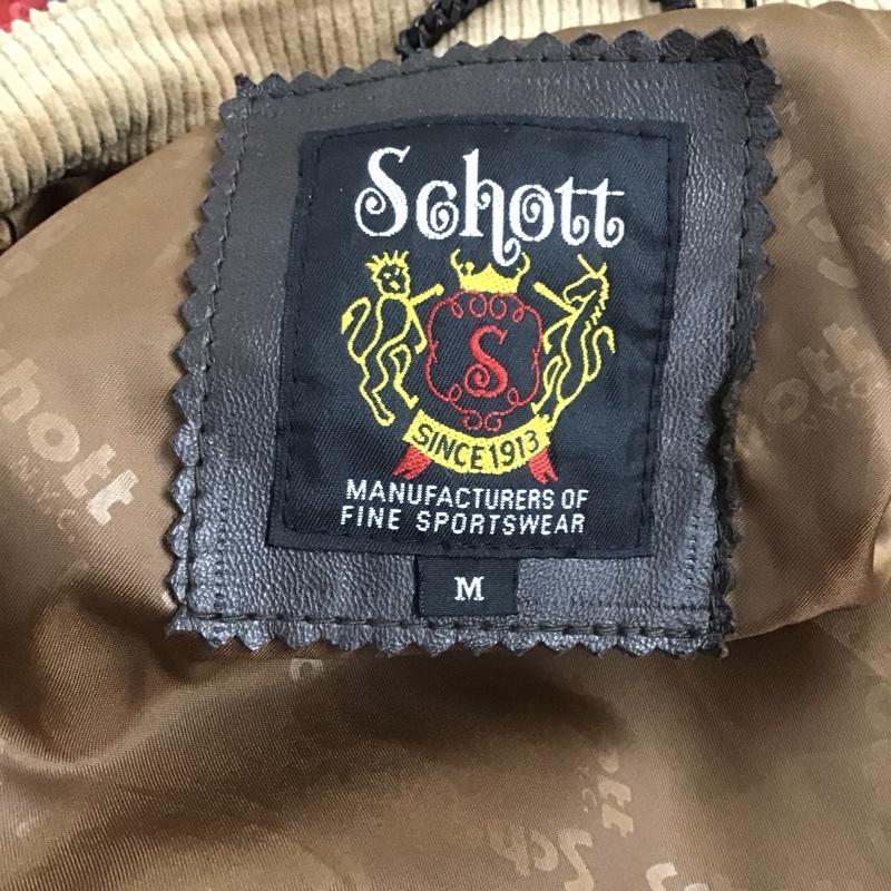 ショット schott ジャケット、上着 ジャケット、ブレザー ジップアップジャケット シングルレザージャケット カジュアルジャケット アウター S 無地 茶 / ブラウン /  メンズ USED 古着 中古 10124544