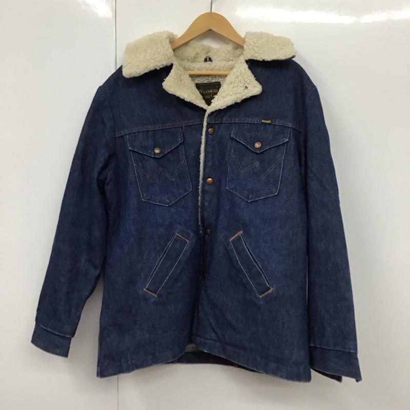 ラングラー Wrangler ジャケット、上着 ジャケット、ブレザー デニムジャケット Gジャン アウター カジュアルジャケット L ロゴ、文字 インディゴ / インディゴ /  メンズ USED 古着 中古 10131441