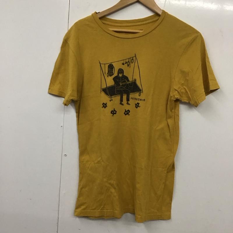 パタゴニア patagonia Tシャツ 半袖 半袖カットソー プリントTシャツ クルーネックカットソー S プリント 黄 / イエロー /  メンズ USED 古着 中古 10131162