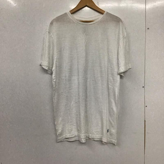 ポロラルフローレン POLO RALPH LAUREN Tシャツ 半袖 半袖カットソー 無地Tシャツ クルーネックカットソー L 無地 白 / ホワイト /  メンズ USED 古着 中古 10138113