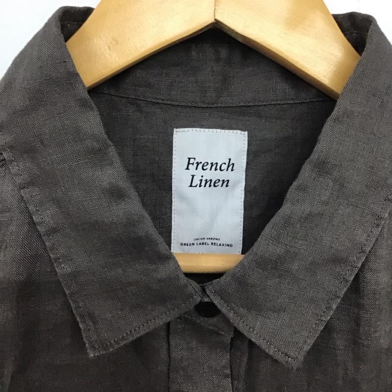 ユナイテッドアローズグリーンレーベルリラクシング UNITED ARROWS green label relaxing シャツ、ブラウス 長袖 無地 茶 / ブラウン /  レディース USED 古着 中古 10137293
