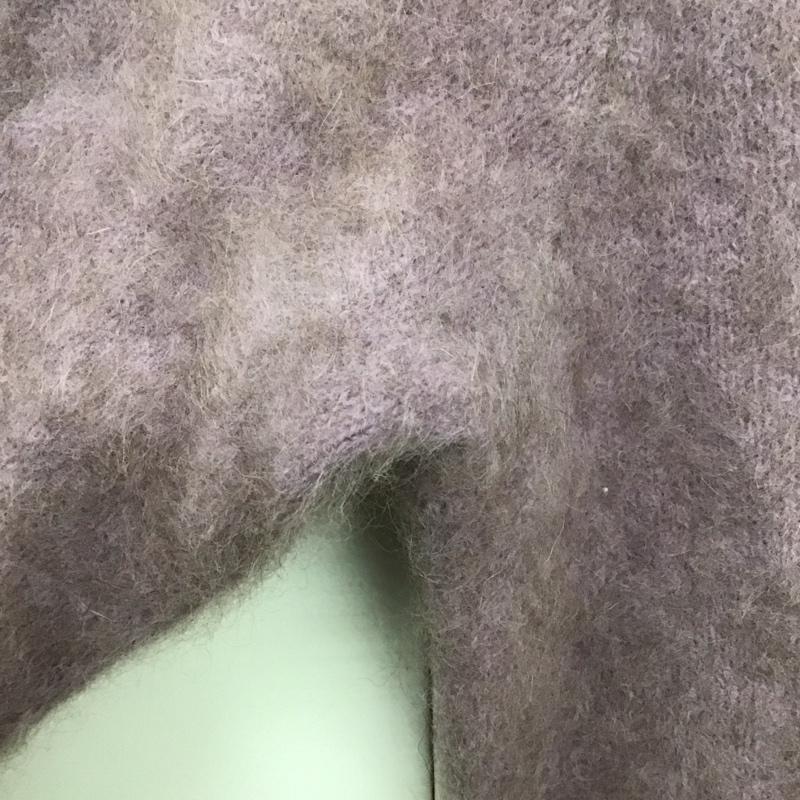 グリーンレーベルリラクシング green label relaxing ニット、セーター 長袖 3613-119-2446 ヘアリーコンパクトプルオーバーニット 無地 紫 / パープル /  レディース USED 古着 中古 10131172