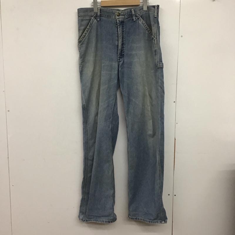 リー Lee パンツ デニム、ジーンズ デニムパンツ ワイドパンツ カジュアルパンツ 34 ロゴ、文字 インディゴ / インディゴ /  メンズ USED 古着 中古 10148499