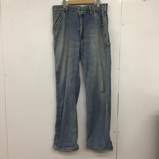 リー Lee パンツ デニム、ジーンズ デニムパンツ ワイドパンツ カジュアルパンツ 34 ロゴ、文字 インディゴ / インディゴ /  メンズ USED 古着 中古 10148499