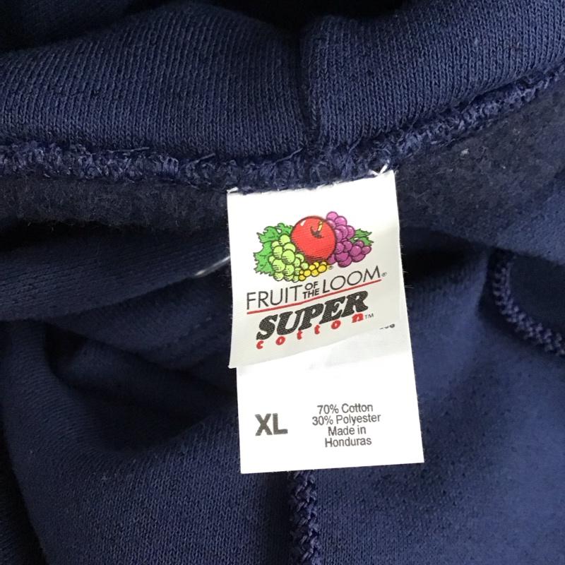 フルーツオブザルーム FRUIT OF THE LOOM パーカー 長袖 長袖パーカー フード付きパーカー プリントスウェット トレーナー プルオーバーパーカー XL 無地 紺 / ネイビー /  メンズ USED 古着 中古 10122133