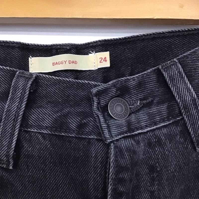 リーバイス Levi s パンツ デニム、ジーンズ W24L30 無地 黒 / ブラック /  レディース USED 古着 中古 10146955