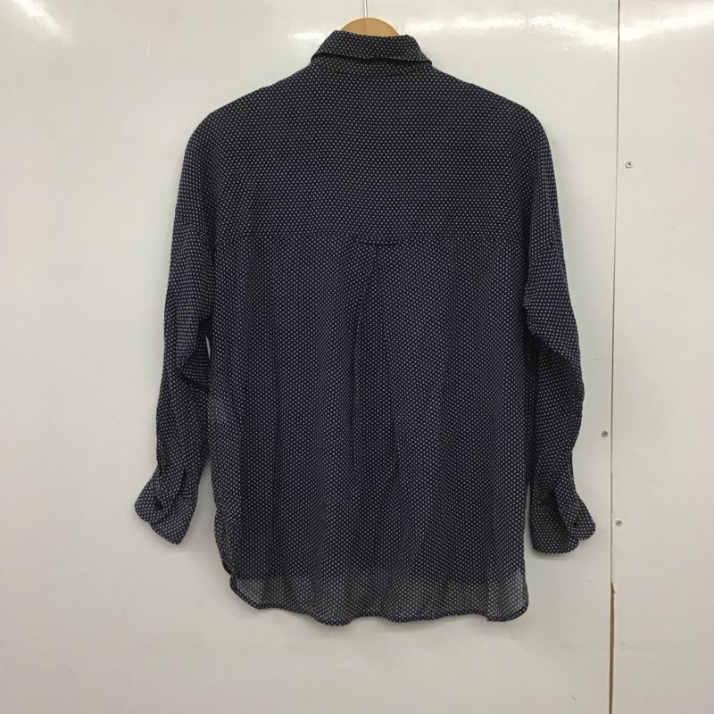 マカフィー MACPHEE シャツ、ブラウス 長袖 38 総柄 紺 / ネイビー /  レディース USED 古着 中古 10148602