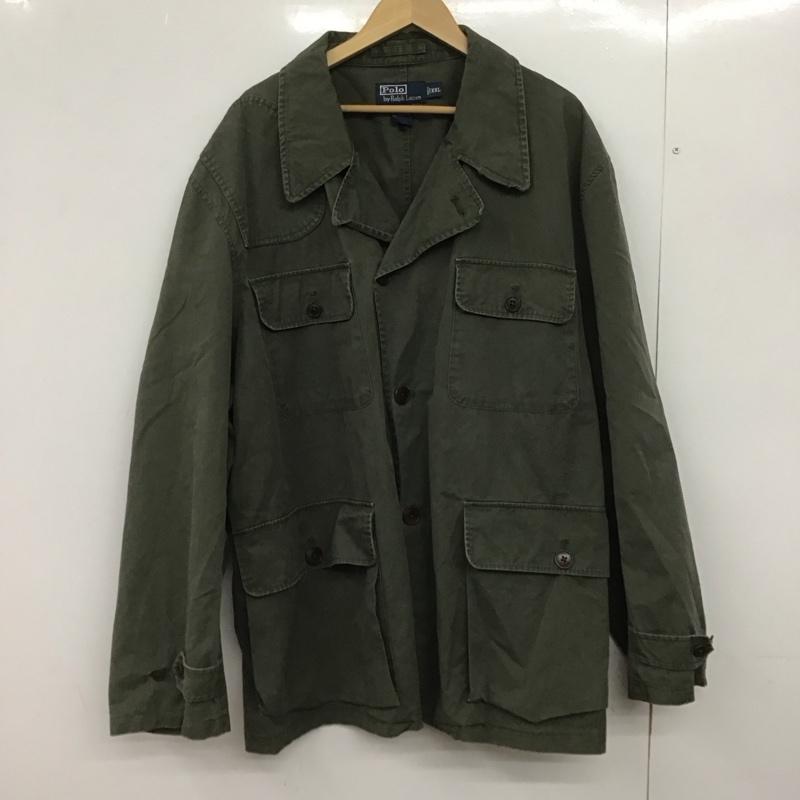 ポロバイラルフローレン Polo by RALPH LAUREN ジャケット、上着 ジャンパー、ブルゾン カジュアルジャケット アウター カラージャケット XXL 無地 カーキ / カーキ /  メンズ USED 古着 中古 10148267
